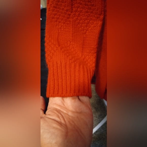 Redish orange Belted Sweater Dress Size L - Picture 7 of 11